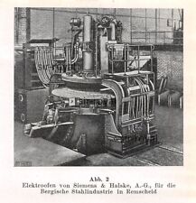 Siemens & Halske Elektro-Ofen - Bergische Stahlindustrie Remscheid - 1927 ~9x9cm