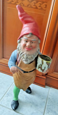 Vintage / antiker rießiger Heissner Gartenzwerg / German Gnom / 61 cm / ca 1920