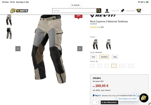 Motorradhose textil - motorradhose,