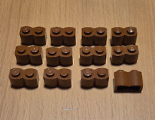 12x LEGO Bau-Stein Holzblock/Palisade (30136) - 1x2x1 - braun - gebraucht