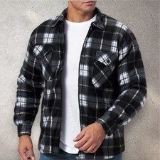 Holzfäller Arbeitsjacke Outdoor Hemd  Thermo Flanell Winter Fleece Gefüttert