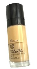 The Body Shop Fresh Nude Foundation Bali Vanilla 020 30ml Full Coverage Rare Neu