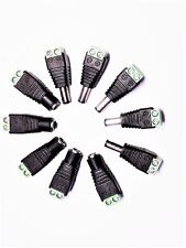 A45 / 5Paar  DC Hohlstecker & Buchse 5,5 x 2,1  mit Schraubklemme LED