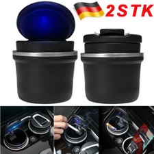 2X Autoaschenbecher Blauer LED