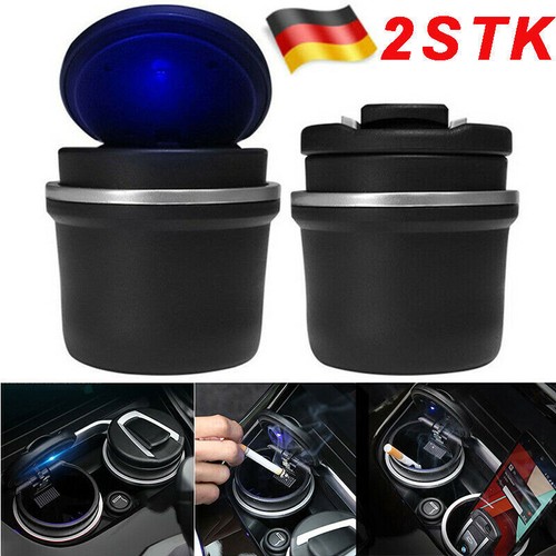 Autoaschenbecher blauer led - blauer,