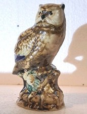 Eule, Keramik, Braun- Blau