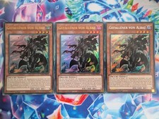 Yugioh Playset 3x Gefallener von Albaz RA01-DE021 Secret Rare Deutsch Ultra Rare