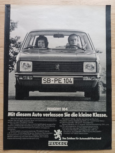 Peugeot 104 werbung - 104,
