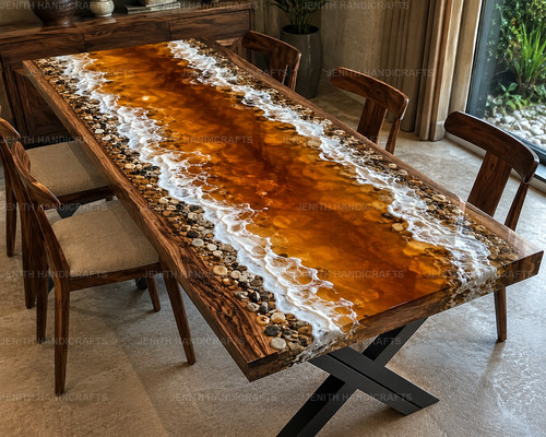 Honey amber epoxy river - honey,