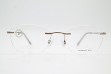 Brille TITANFLEX 823015 Gold Randlos Brillengestell eyeglasses Neu