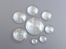Glas Cabochons Rund Klar
