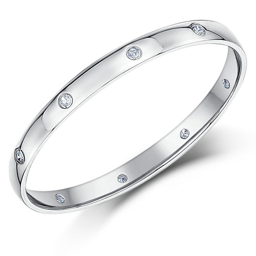Palladium diamant ring - palladium, hofform