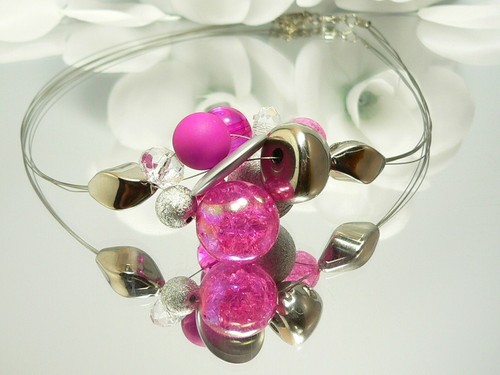 Halsreif collier fünfreihiges - halsreif,