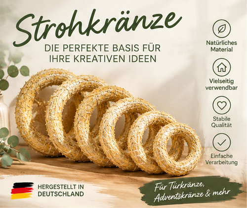 Strohkranz natur strohring - ,
