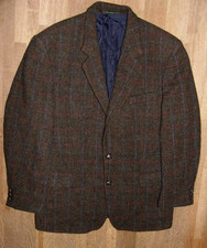 HARRIS TWEED Herren- SAKKO / JACKET  -WESTBURY-  in dkl.- braun in Gr. 52