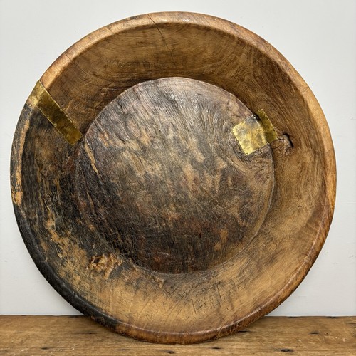 Vintage holz teigschüssel - holz,