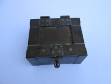 Alte schwere Messing Schatulle