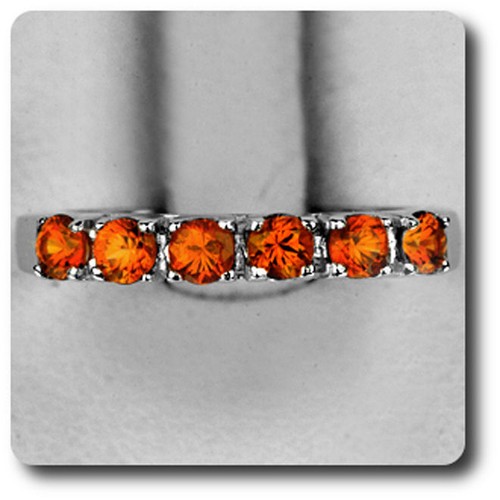 Orange saphir ring aus 925 - saphir,