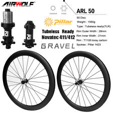 Airwolf T1100 Carbon Rennrad Gravel Laufradsatz 28" 700c Scheibenbremse Novatec