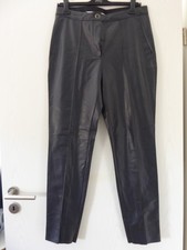 Marc Cain Lederhose Kunstleder Stretch Hose Lederoptik Blau Gr  38  N 3  wie neu