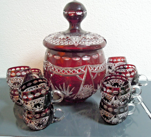 Vintage böhmisches bowle - vintage, set