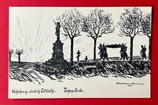 Künstler AK von Schellmann 1. WK 1915 Wegekreuz nördlich Stolniki    ( 155563