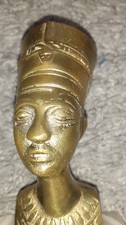 Skulptur Statue Büste Bronze/Metall Nofrotete Ägypten Königin Pharao - dekorativ