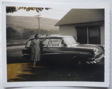 FOTO um 1960 Opel Olympia P1 CarAVan 10,7 x 8,3 cm Polaroid