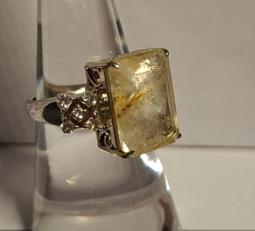 Rutilquarz silberring ct - rutilquarz,
