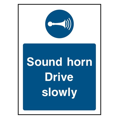 Sound horn drive slowly - sound,