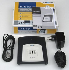 DeTeWe TA 33 clip ▪ ISDN-Telefonanlage, Clip, AB-Wandler,SMS,m.allem Zubehör,Ovp