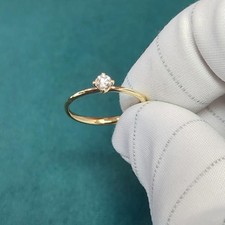 Diamant Ring Verlobungsring 0,15 ct. Gelbgold 18K