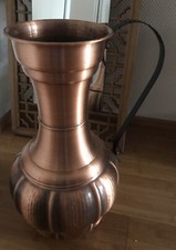 Bodenvase Kuper Vase Griff H 52cm D 22/40cm gehänmert