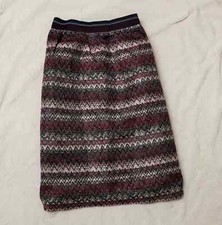 Dunkel Roter Noa Noa Aps Baumwollmix High Waist Rock Skirt M L 40