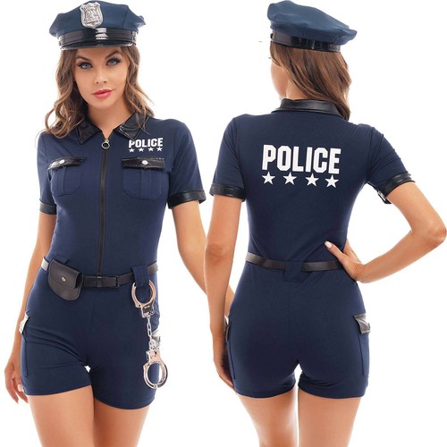Damen sexy polizei kostüm set - kostüm,