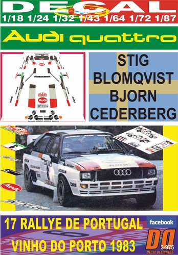 Decal audi quattro - audi, a1