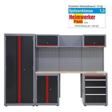 Werkstattwand Werkstattschranksystem Werkstatteinrichtung 13-tlg. 260 x 183 cm