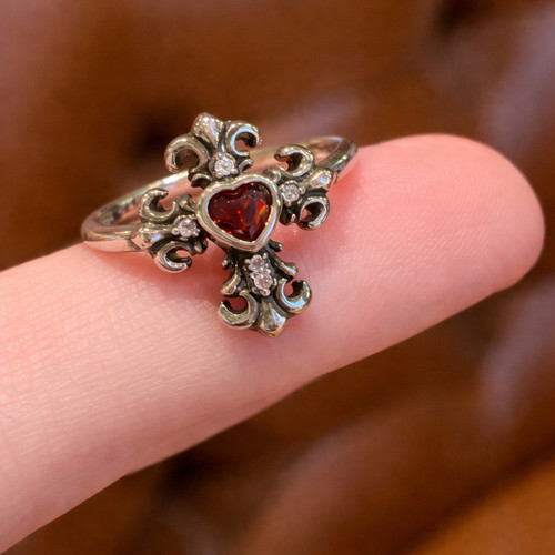 Damen ring silberfarben herz - damen,