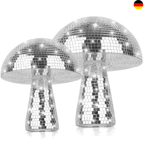 Silber pilz discokugel - silber,