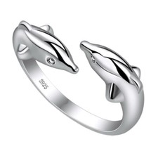 Schmuck Delfin Ring Mit Delfine Damenring Verstellbar Fingerschmuck