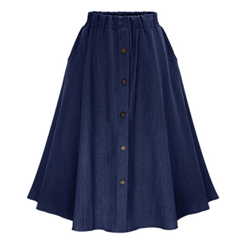 Jeansrock damen linie midi - a-linie,