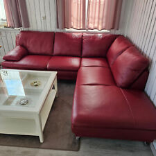 Rotes Ledersofa eigentlich neu - neuwertig ( weinrot )