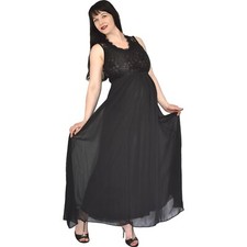 traumhaftes Gothic Umstandskleid Spitze* Gr. M * Tüll Schwangerschaft Maxikleid