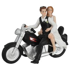 Hochzeitspaar Motorrad 17x13
