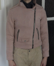 Biker Jacke Mädchen Gr. 146 C&A Wildleder Imitat rosa sehr guter Zustand Cool
