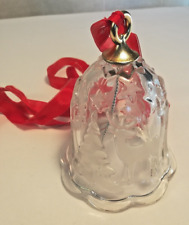 Weihnachtsglocke Glas mit Christbaum-, Hirsch-, Engel-, Sternmotiven H11/D8,5cm