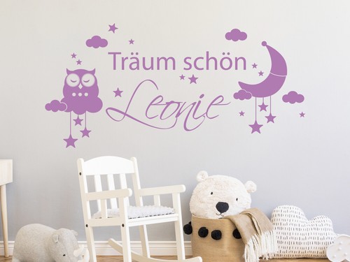 Wandtattoo eule name - wandtattoo,