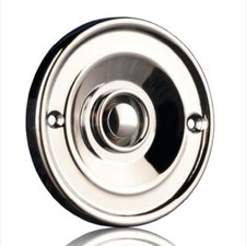 Unterputz-Klingelknopf aus Chrom Türklingel Klingelknopf Silber Rund NEU