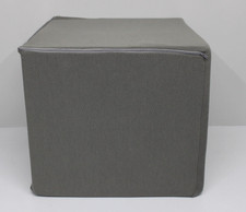 Sitzwürfel Kubus, Bodenkissen Hocker ca. 45,5 x 50 x 41 cm Anthrazit