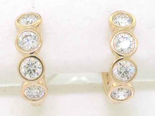 Brillant creolen 750 - 750, gelbgold